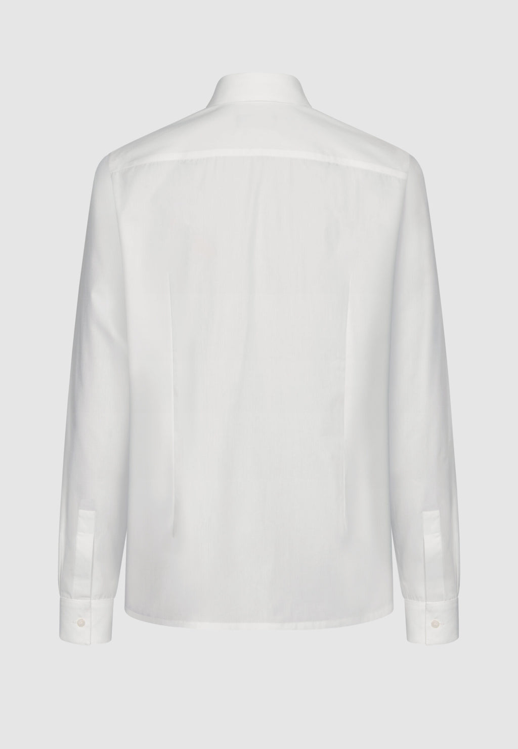 Chemise col français en popeline de coton blanc