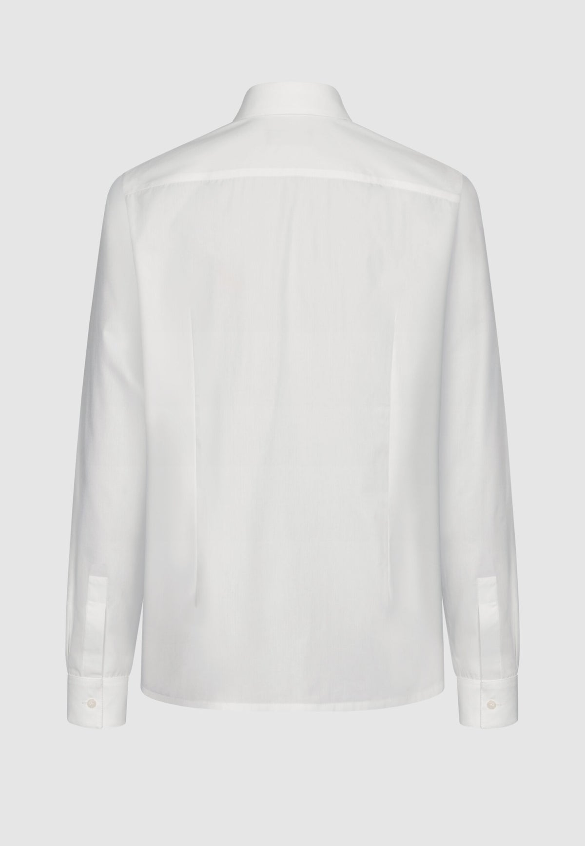 Chemise col français en popeline de coton blanc