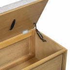 Shoe Bench with Removable Cushion and Hidden Storage for Entryway and Living Room Organization