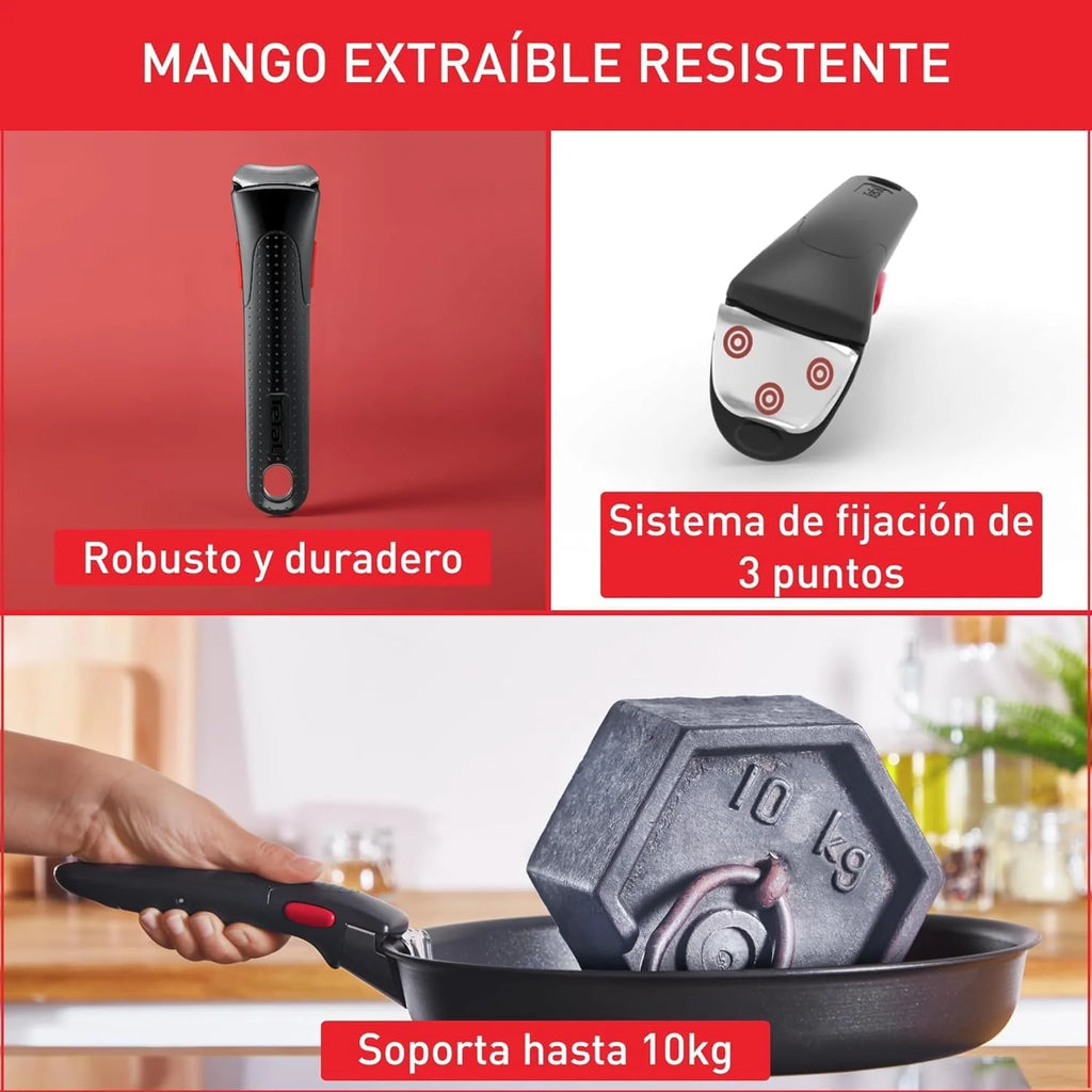 Tefal Ingenio Emotion Set of 3 Frying Pans 22/24/28 cm + 3 Saucepans 16/18/20 cm + Stew Pot 24 cm + Wok 26 cm + 12 Accessories | Induction Safe, Non-Stick, Dishwasher and Oven Safe