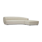 Nismaaya Celine Sectional Sofa Ivory Right-Left