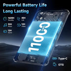 OUKITEL RT3 Plus Tablette Incassable Android 15, 11000mAh Tablettes Durcie, 16Go RAM + 128Go ROM/TF 1To Tablette 8 Pouces, 16MP Caméra Tablettes Tactile, NFC/Dual SIM 4G/GPS/OTG - Bleu