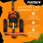 Fuxtec Débroussailleuse Thermique Coupe Bordure à Roues FX-FSR162 62cm3 Bobine de Fil, Ultra Maniable, Spécialement Conçue pour Les Grands Terrains et Protéger Votre Dos