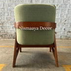 Marvin Solid Teak Wood & Rattan 1 Seater Sofa