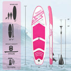 Tabla de Paddle Premium FBSPORT de 11 pulgadas, tabla de yoga con accesorios SUP y bolsa de transporte, postura ancha, control de surf, cubierta antideslizante, correa, remo y bomba para jóvenes y adultos