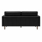 Patrice Leather 3 Seater Sofa (Black)