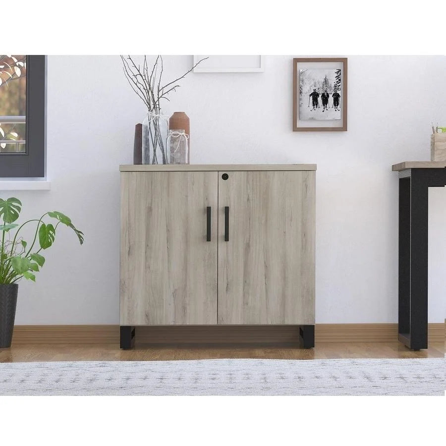 Gabinete de Almacenamiento Apex, Roble Envejecido