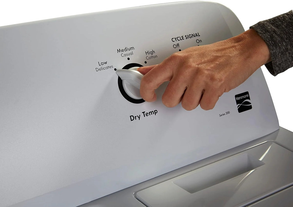 Secadora Eléctrica Kenmore de Carga Frontal de 29″ con Tecnología Wrinkle Guard y Capacidad Total de 7.0 Pies Cúbicos, Blanco