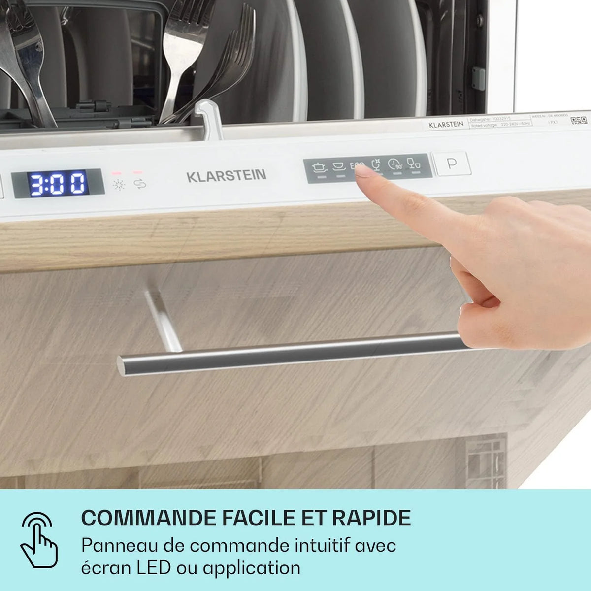 Mini Lave Vaisselle de Table de 8 Couvert,Silencieux,6 Programmes de Lavage,Portable,Facile à Installer pour la Maison et Bureau -