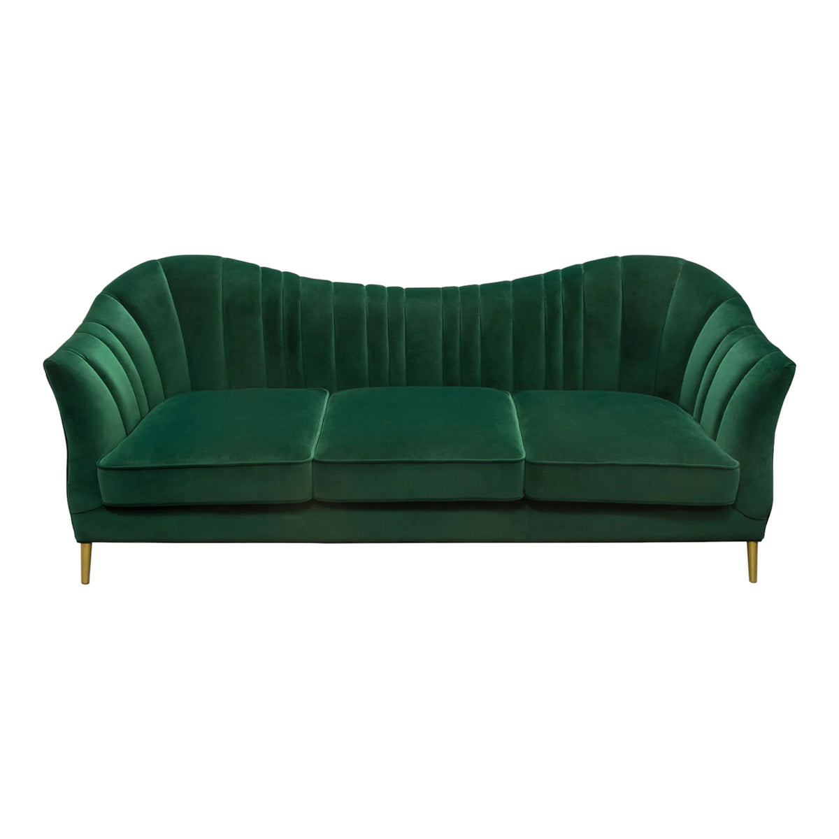 Bardhyl 3 Seater Fabric Sofa Green