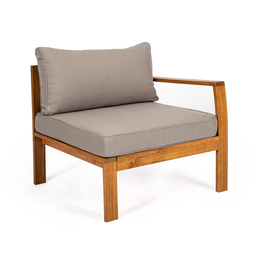 Conjunto de Jardín Rinconera + Mesa de Madera de Acacia, Bali