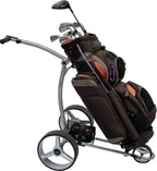 Chariot de golf électrique GT-X400 Pro avec batterie lithium 18 Ah, gris argent