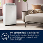 Electrolux Climatiseur Mobile 9000 BTU Silencieux, Clim Portable 3-en-1 R290 2,6 kW, Déshumidificateur et Ventilateur, WiFi, Télécommande, Blanc, Classe Énergétique A, Modèle EXP26U339AW