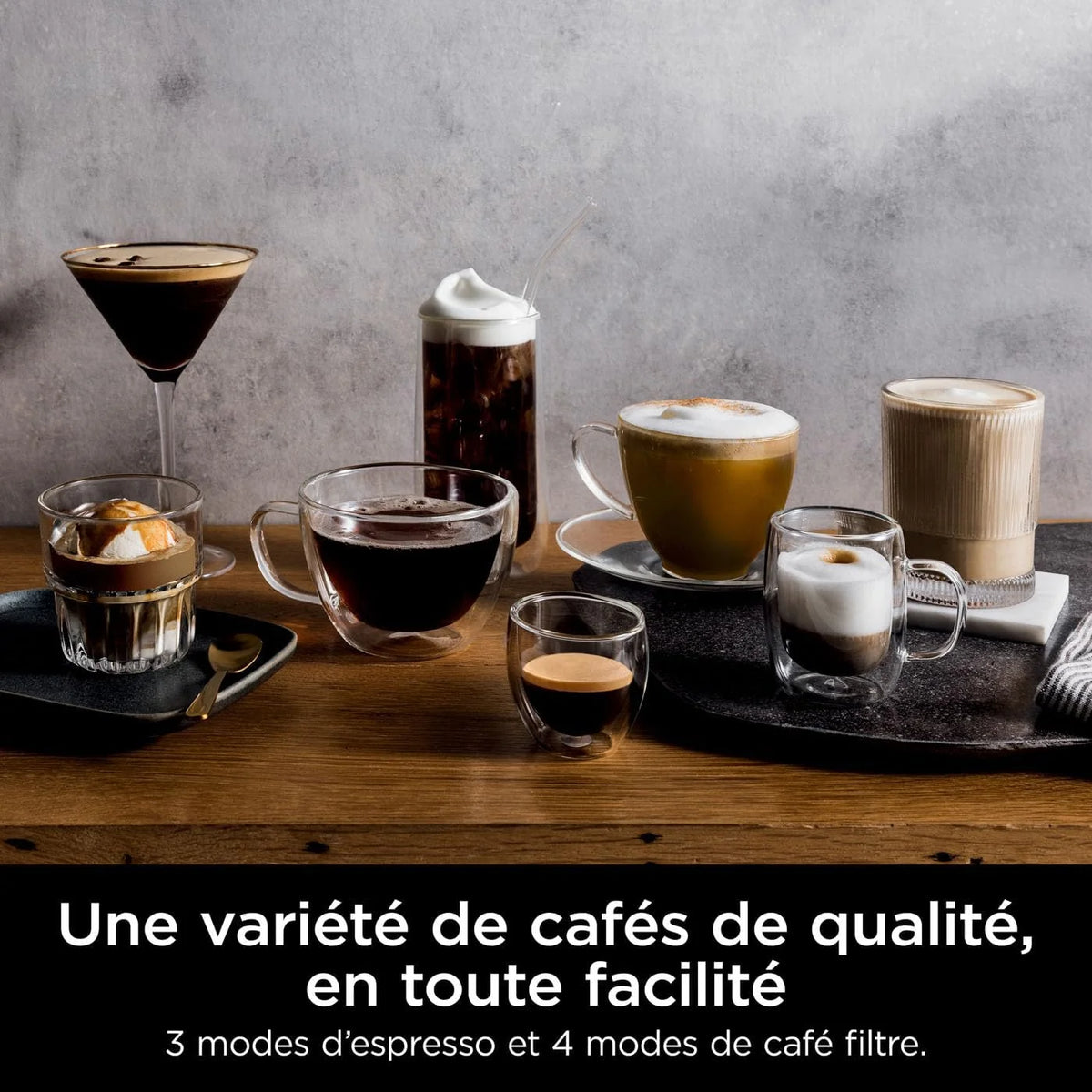 NINJA Machine à café Luxe Essential 2-en-1, Latte, Cappuccino et Espresso avec broyeur à grains et mousseur à lait intégrés, facile à utiliser, 2 préréglages mousse, argent, ES501EU