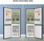 CHIQ Réfrigérateur congélateur bas FBM157L42 157L (109+48), Largeur 47cm, Low frost, 39 db, Portes réversibles, 12 ans de garantie sur le compresseur