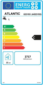 Chauffe-eau blindé Chaufféo horizontal mural - Atlantic - 200L - Mono - Classe énergétique sanitaire : C