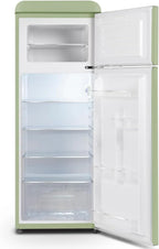 SCHNEIDER SCDD208VVA, Réfrigérateur 2 portes, 211L (172+39), Froid statique, Dégivrage automatique, 3 clayettes verre, Thermostat réglables, Pieds réglables,Vert amande