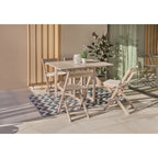 Conjunto de Balcón Mesa + 4 Sillas Madera de Acacia, Corfú