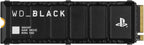WD_BLACK SN850P 2 To PS5 SSD, Disque SSD interne, Lecture jusqu'à 7300 Mo/s, M.2 2280 PCIe NVMe, Carte d'extension PS5, Officielle pour et PS5 Consoles, avec dissipateur Thermique, Noir