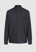Chemise en flanelle de coton gris