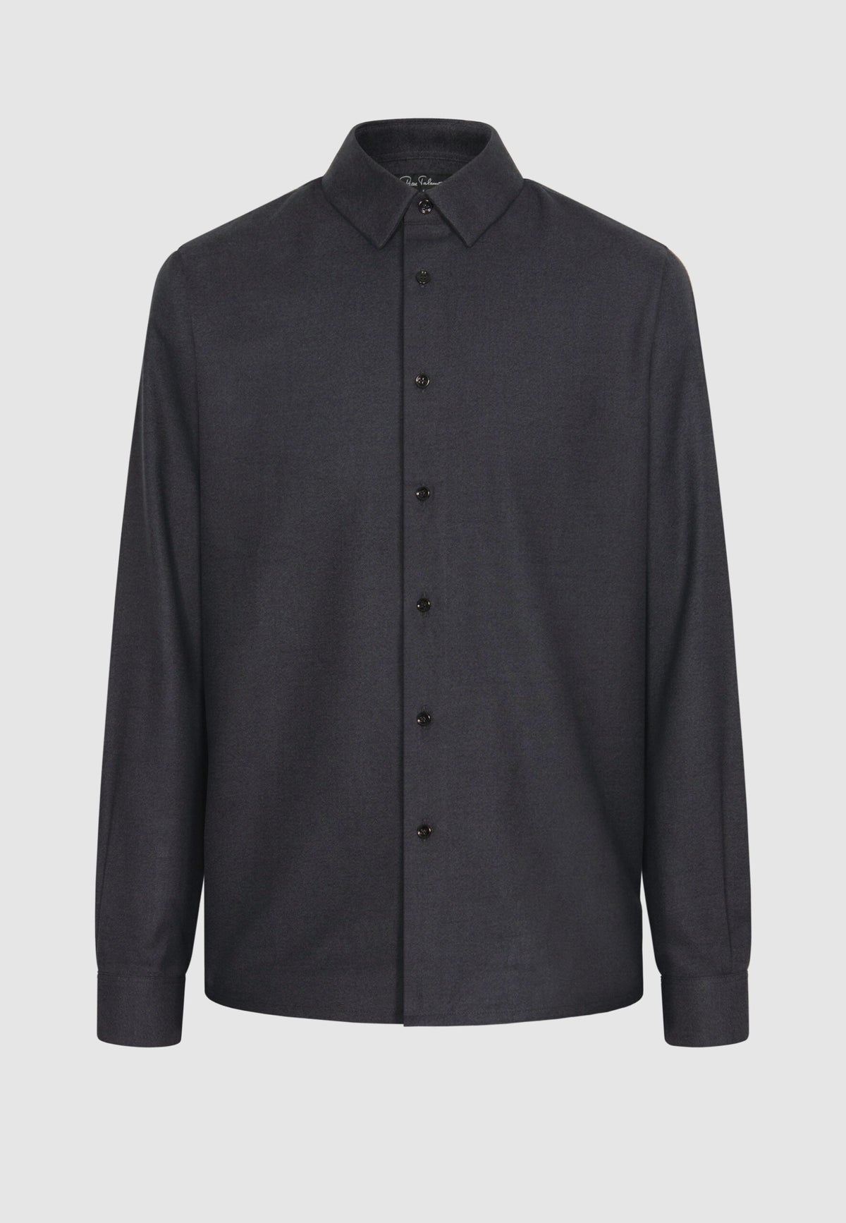 Chemise en flanelle de coton gris
