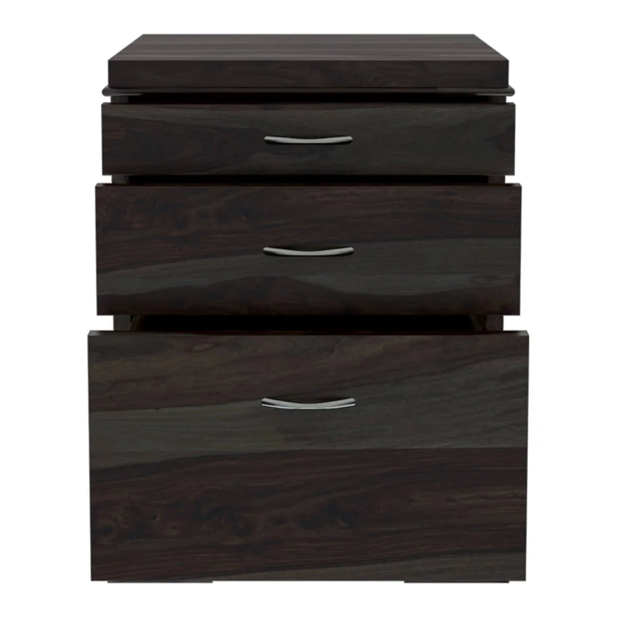 Nismaaya Acelin Modern Solid Wood 3 Drawer File Cabinet