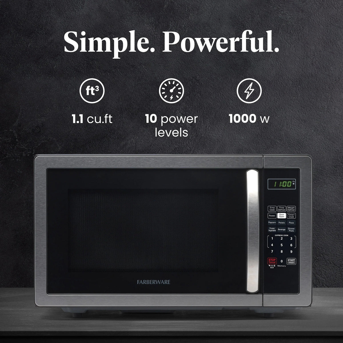 Farberware Classic 1.1 Cu. Ft. 1000-Watt Microwave Oven