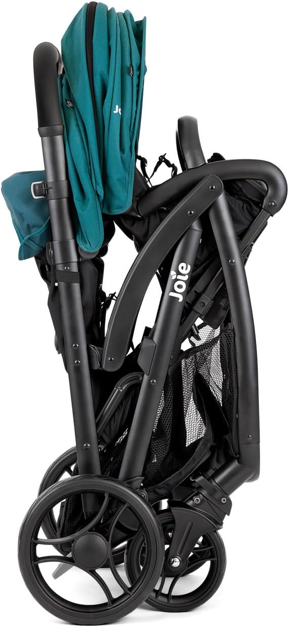 Joie - Evalite™ Duo - Poussette Double Légère - Siège Arrière Inclinable À Plat - Compatible Sièges Auto Et Nacelles - Suspension 4 Roues - Harnais 5 Points SoftTouch - Dès la naissance
