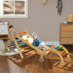 Triángulo De Escalada De Madera 5 En 1 Multicolor Aiyaplay