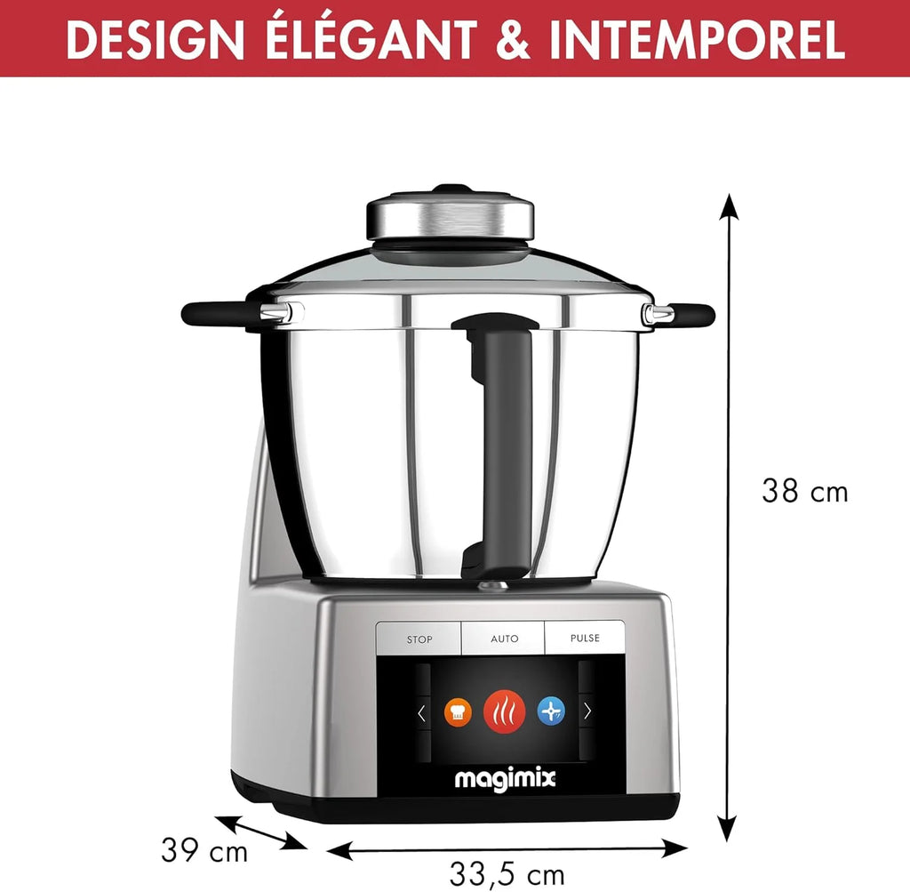 Magimix Cook Expert Chrome 18900 Multi-Function Robot Cooker 3.5L, Professional Motor, Matt Chrome