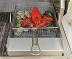 Alfresco 19-Inch Gas Grill in Stainless Steel Grill Mounted Steamer/Fryer
