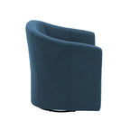 Set of 2 Modern Upholstered Swivel Barrel Chair Living Room Accent Chair