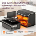 COSORI Air Fryer 10L Twinfry, Friteuse sans Huile Double Résistance, Airfryer à Dual Zone Avec Séparateur Amovible, 5-en-1, Grande Capacité, Cuisson optimale, 40℃-240℃, Contrôle Smart via App