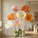 Flor gigante de papel crepé de 60 cm, accesorio de decoración floral