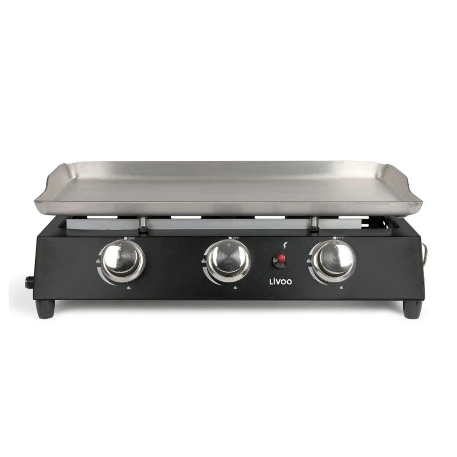 Livoo Plancha De Gas 7200w En Metal Negro. - Doc249