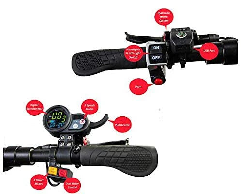 MAXX Patinete Eléctrico para Adultos de Ultra Alta Velocidad 60 MPH, Plegable | Motor Dual de 5000W | Batería de 60V / 38.5Ah | Autonomía de 133 km | Pendientes de hasta 30°