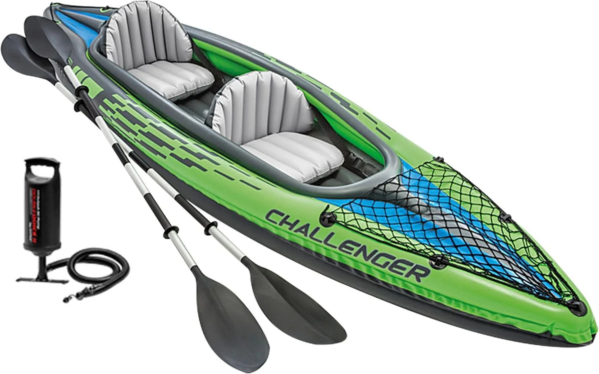 Intex Challenger K2 Bateau gonflable – Kayak gonflable – 351 x 76 x 38 cm – 3 pièces