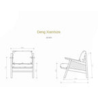 Zoe Solid Ash Wood & Rattan Arm Chair