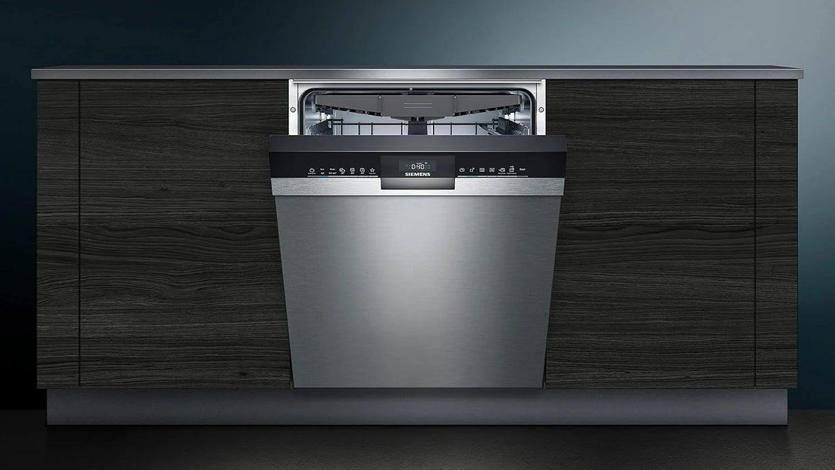 Siemens SN43ES14VE, iQ300 Lave-vaisselle intelligent, lave-vaisselle sous meuble avec tiroir à couverts, 60 cm, ouverture automatique de la porte grâce à AutoOpen dry, particulièrement silencieux avec