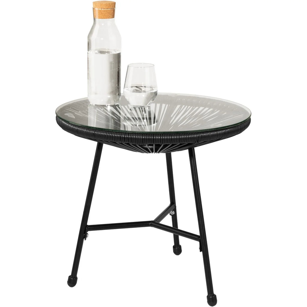 Conjunto De 2 Sillas Santana Con Mesa - Negro