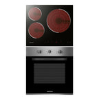 Conjunto Horno Multifunción y Placa Vitrocerámica Infiniton HV-CB65H30, 8 Funciones de Cocción y 3 Zonas de Cocción, Eficiencia A - Inox