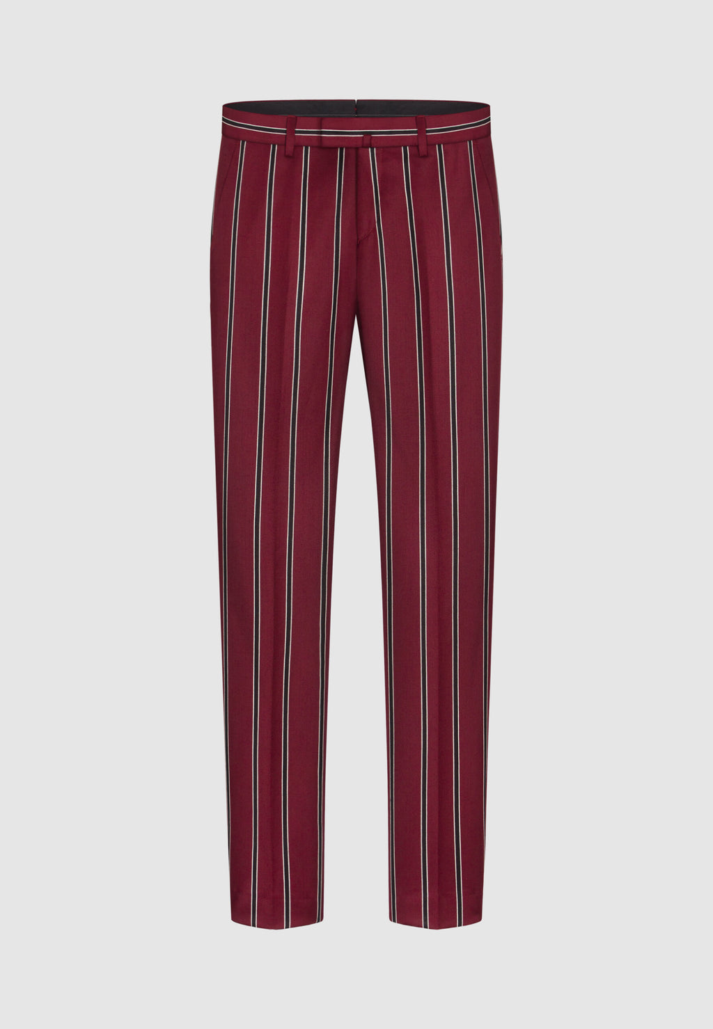 Pantalon bordeaux à rayures régatta en laine et coton