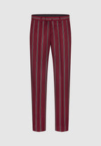 Pantalon bordeaux à rayures régatta en laine et coton