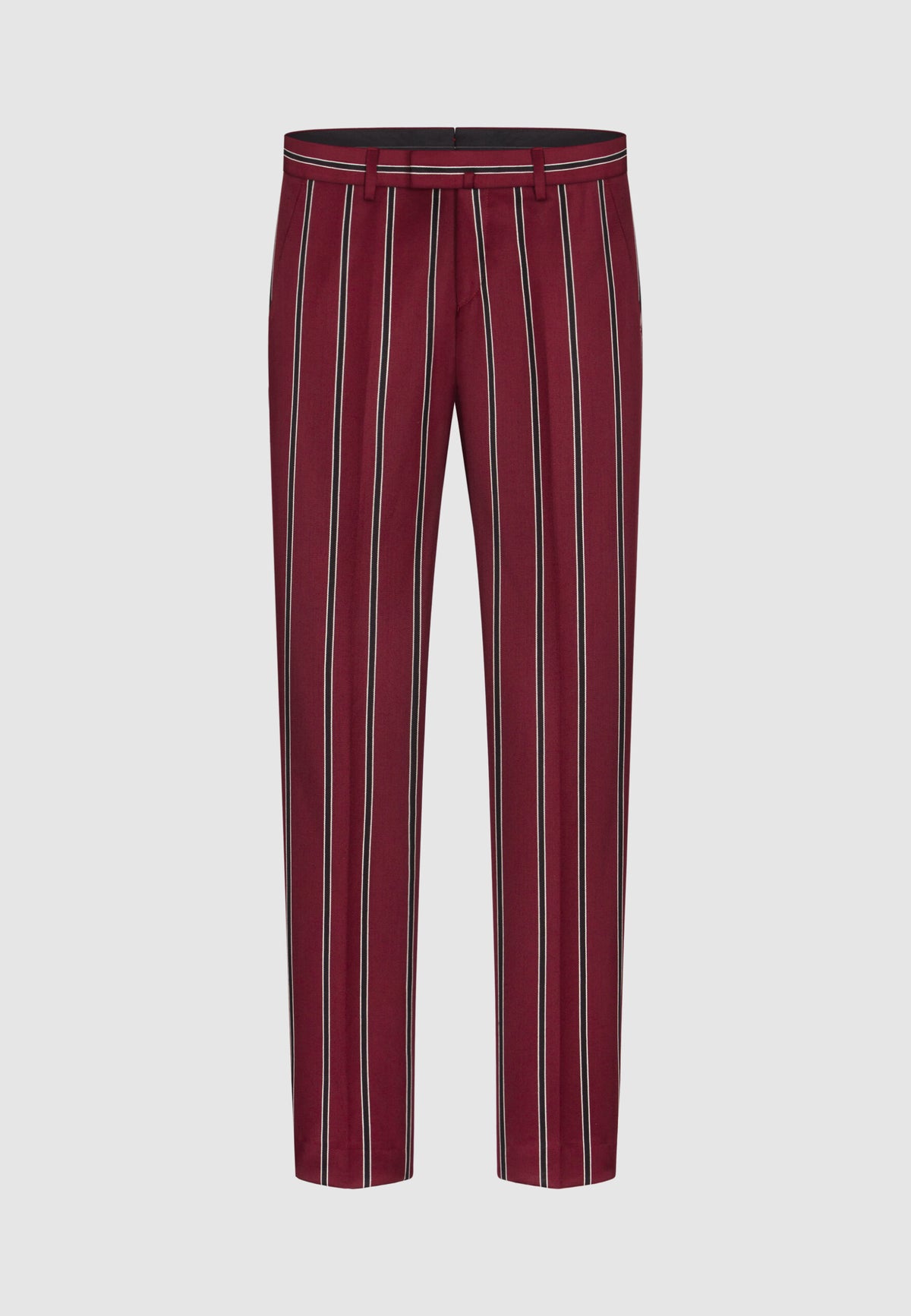Pantalon bordeaux à rayures régatta en laine et coton