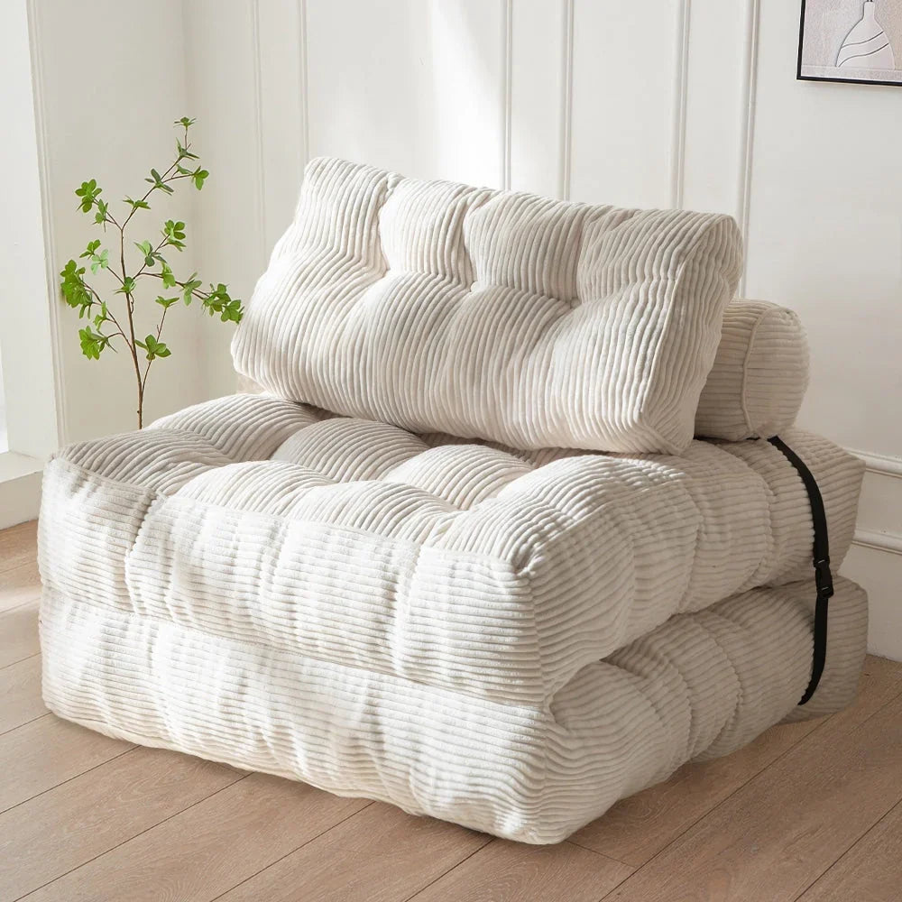 8 Corduroy Folding Couch Sofa Bed,Single