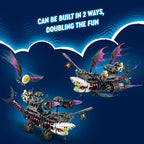 LEGO DREAMZzz Barco Tiburón de Pesadilla 71469, Construye el Set de Juguete como un Barco Pirata Volador o un Camión Monstruo, Incluye 4 Minifiguras, Juguete de Tiburón, Regalo para Niños y Preadolescentes de 10 Años en Adelante