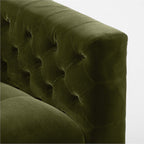 Akuna 1 Seater Teak Wood Fabric Sofa