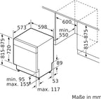 Siemens SN43ES14VE, iQ300 Lave-vaisselle intelligent, lave-vaisselle sous meuble avec tiroir à couverts, 60 cm, ouverture automatique de la porte grâce à AutoOpen dry, particulièrement silencieux avec