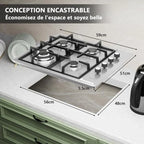 Plaque de cuisson gaz IsEasy MGBS-314A 4 feux Inox