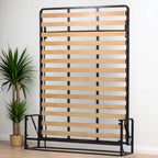Lit Escamotable 2 Personnes - 140cm x 200cm - Lit Mural Rabattable - Vertical - Classique